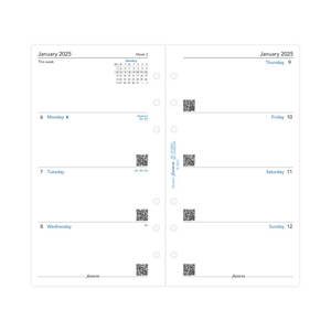 Filofax Week on Two Pages Diary - Personal 2025 English